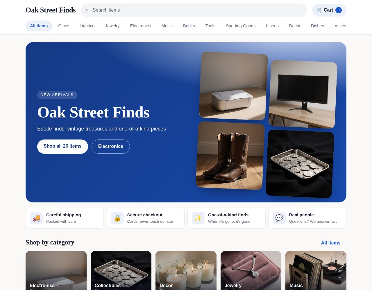 A demo online store with fictional items